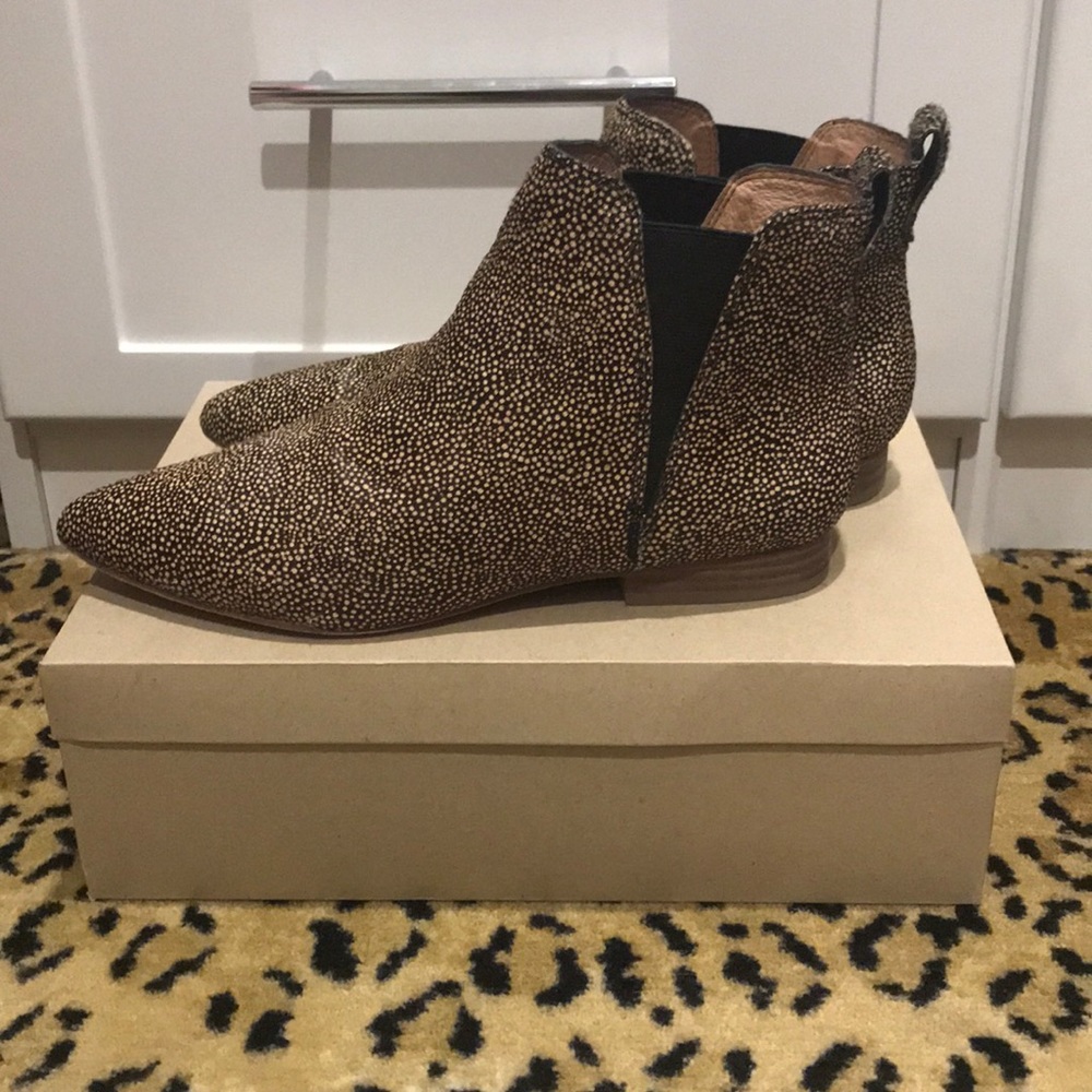 Madewell size 9 pony hair animal print bootie